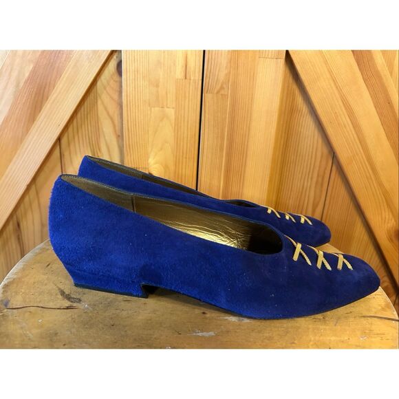 STUART WEITZMAN SUEDE PUMP ROYAL BLUE Size 8B - Picture 1 of 8